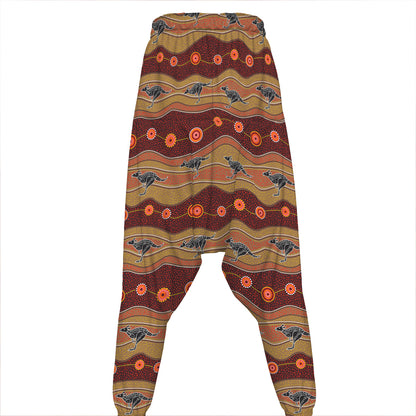 Australian Aboriginal Kangaroo Print Hammer Pants