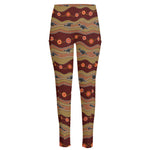 Australian Aboriginal Kangaroo Print High-Waisted Pocket Leggings