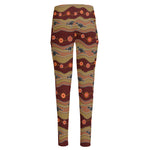 Australian Aboriginal Kangaroo Print High-Waisted Pocket Leggings