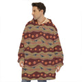 Australian Aboriginal Kangaroo Print Hoodie Blanket
