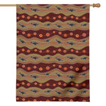 Australian Aboriginal Kangaroo Print House Flag