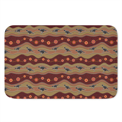 Australian Aboriginal Kangaroo Print Indoor Door Mat