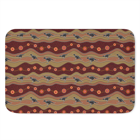 Australian Aboriginal Kangaroo Print Indoor Door Mat