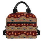 Australian Aboriginal Kangaroo Print Insulated Lunch Bag