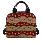 Australian Aboriginal Kangaroo Print Insulated Lunch Bag
