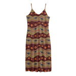 Australian Aboriginal Kangaroo Print Jersey Midi Cami Dress