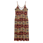 Australian Aboriginal Kangaroo Print Jersey Midi Cami Dress