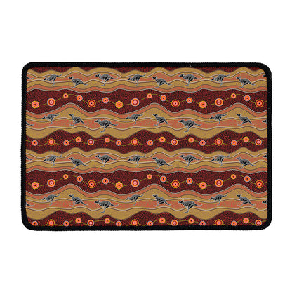 Australian Aboriginal Kangaroo Print Kitchen Mat