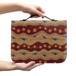 Australian Aboriginal Kangaroo Print Leather Bible Cover