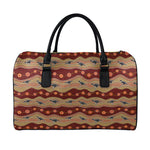 Australian Aboriginal Kangaroo Print Leather Duffle Bag