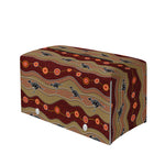 Australian Aboriginal Kangaroo Print Leather Tissue Box Cover