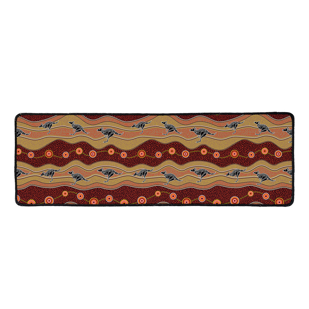 Australian Aboriginal Kangaroo Print Long Kitchen Mat