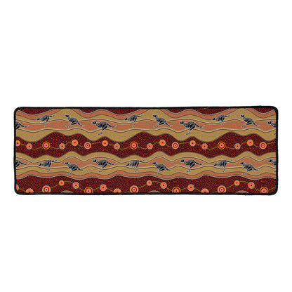 Australian Aboriginal Kangaroo Print Long Kitchen Mat