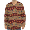 Australian Aboriginal Kangaroo Print Long Sleeve Baseball Jersey