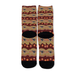 Australian Aboriginal Kangaroo Print Long Socks