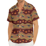 Australian Aboriginal Kangaroo Print Men's Deep V-Neck Shirt