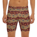 Australian Aboriginal Kangaroo Print Men's Long Boxer Briefs