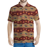 Australian Aboriginal Kangaroo Print Men's Polo Shirt