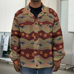 Australian Aboriginal Kangaroo Print Men's Shirt Jacket