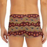 Australian Aboriginal Kangaroo Print Men's Short Boxer Briefs