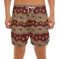 Australian Aboriginal Kangaroo Print Men's Split Running Shorts