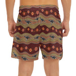 Australian Aboriginal Kangaroo Print Men's Split Running Shorts