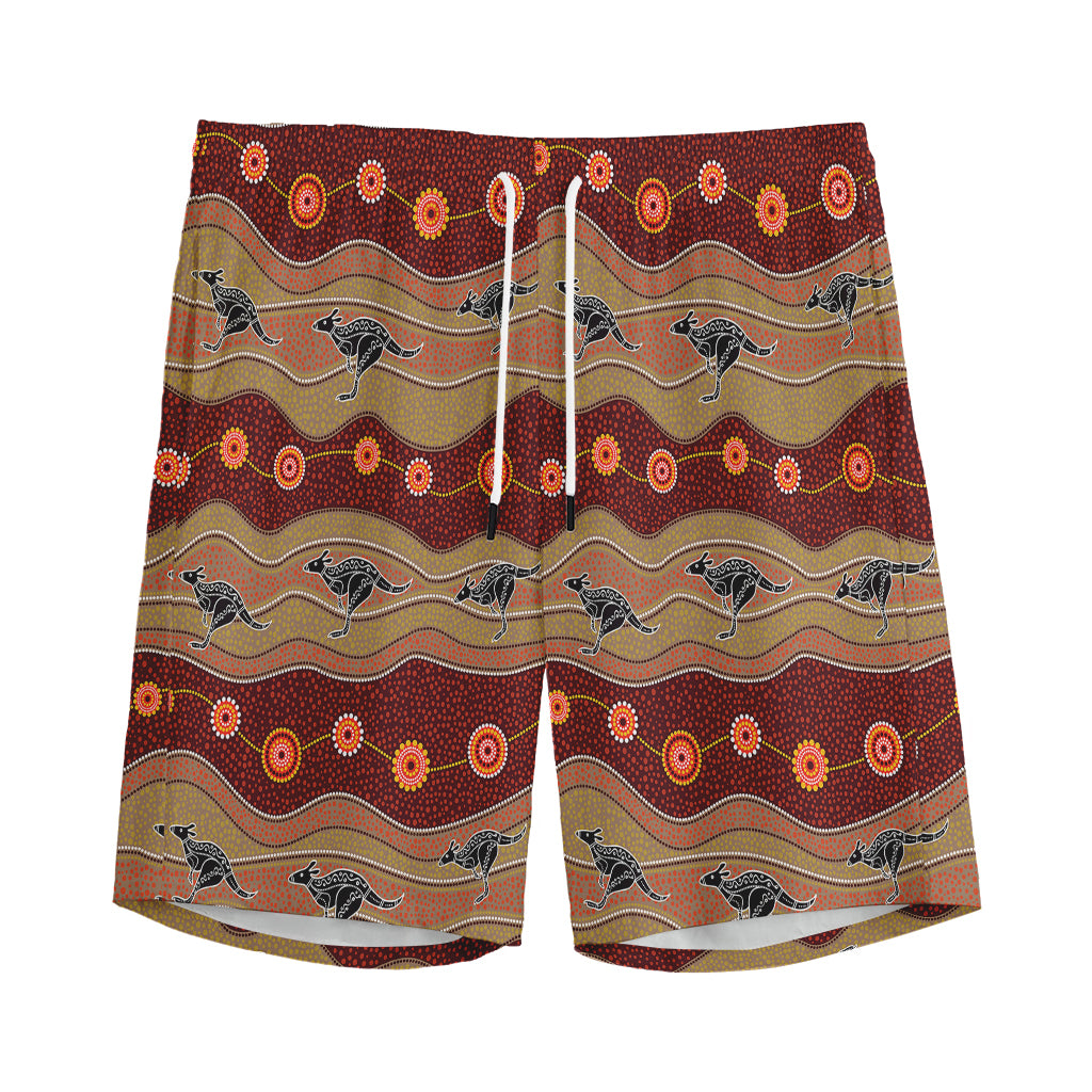 Australian Aboriginal Kangaroo Print Men's Sports Shorts