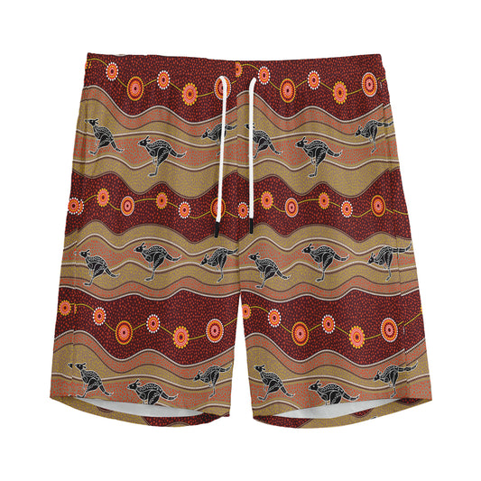 Australian Aboriginal Kangaroo Print Men's Sports Shorts