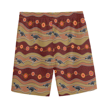 Australian Aboriginal Kangaroo Print Men's Sports Shorts