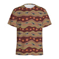 Australian Aboriginal Kangaroo Print Men's Athletic T-Shirt