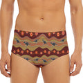 Australian Aboriginal Kangaroo Print Men's Triangle Swim Briefs