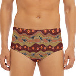 Australian Aboriginal Kangaroo Print Men's Triangle Swim Briefs