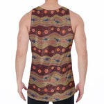 Australian Aboriginal Kangaroo Print Men's Velvet Tank Top