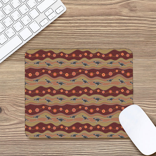 Australian Aboriginal Kangaroo Print Mouse Pad