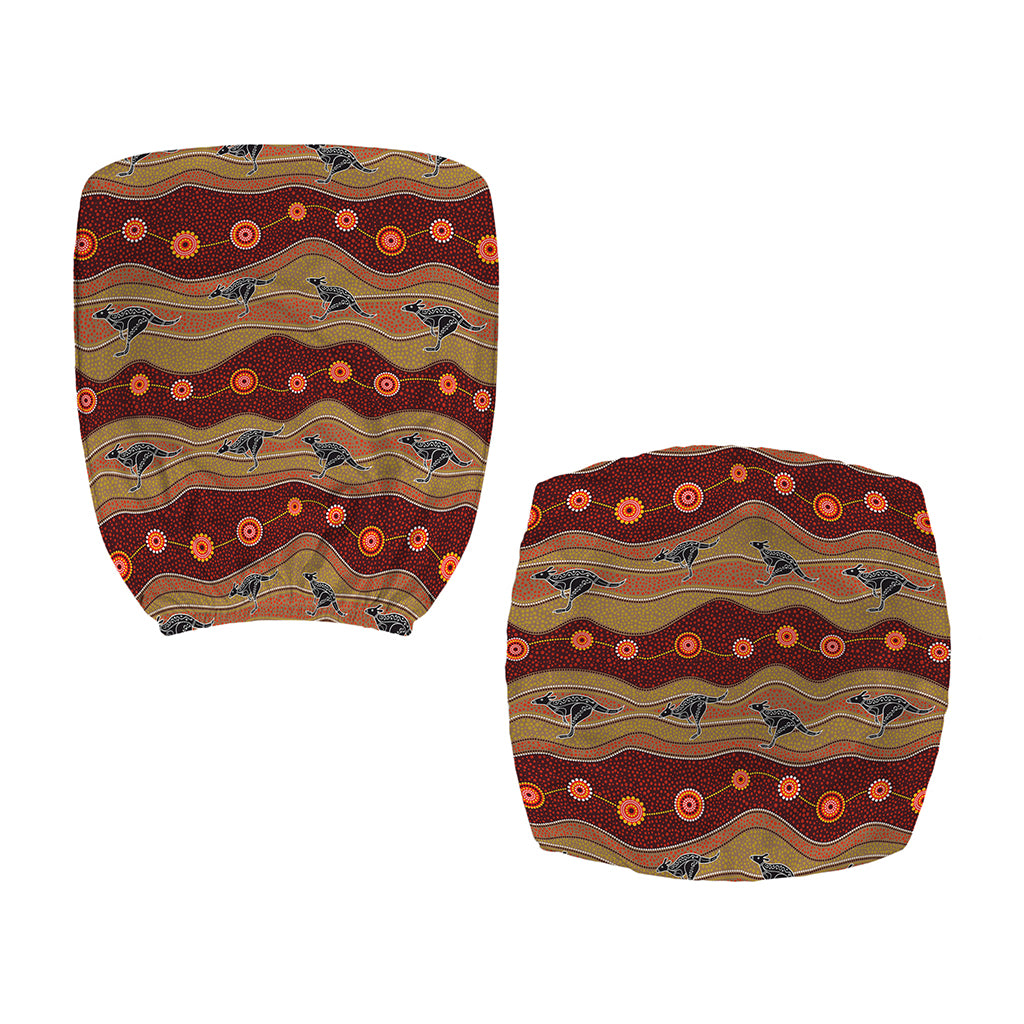 Australian Aboriginal Kangaroo Print Office Chair Cover