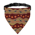 Australian Aboriginal Kangaroo Print Over The Collar Dog Bandana