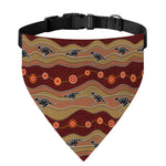 Australian Aboriginal Kangaroo Print Over The Collar Dog Bandana