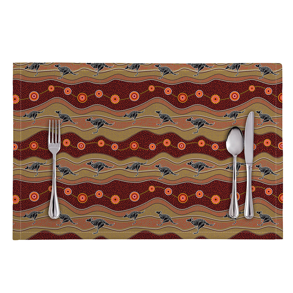 Australian Aboriginal Kangaroo Print Placemat
