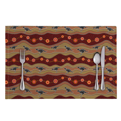 Australian Aboriginal Kangaroo Print Placemat