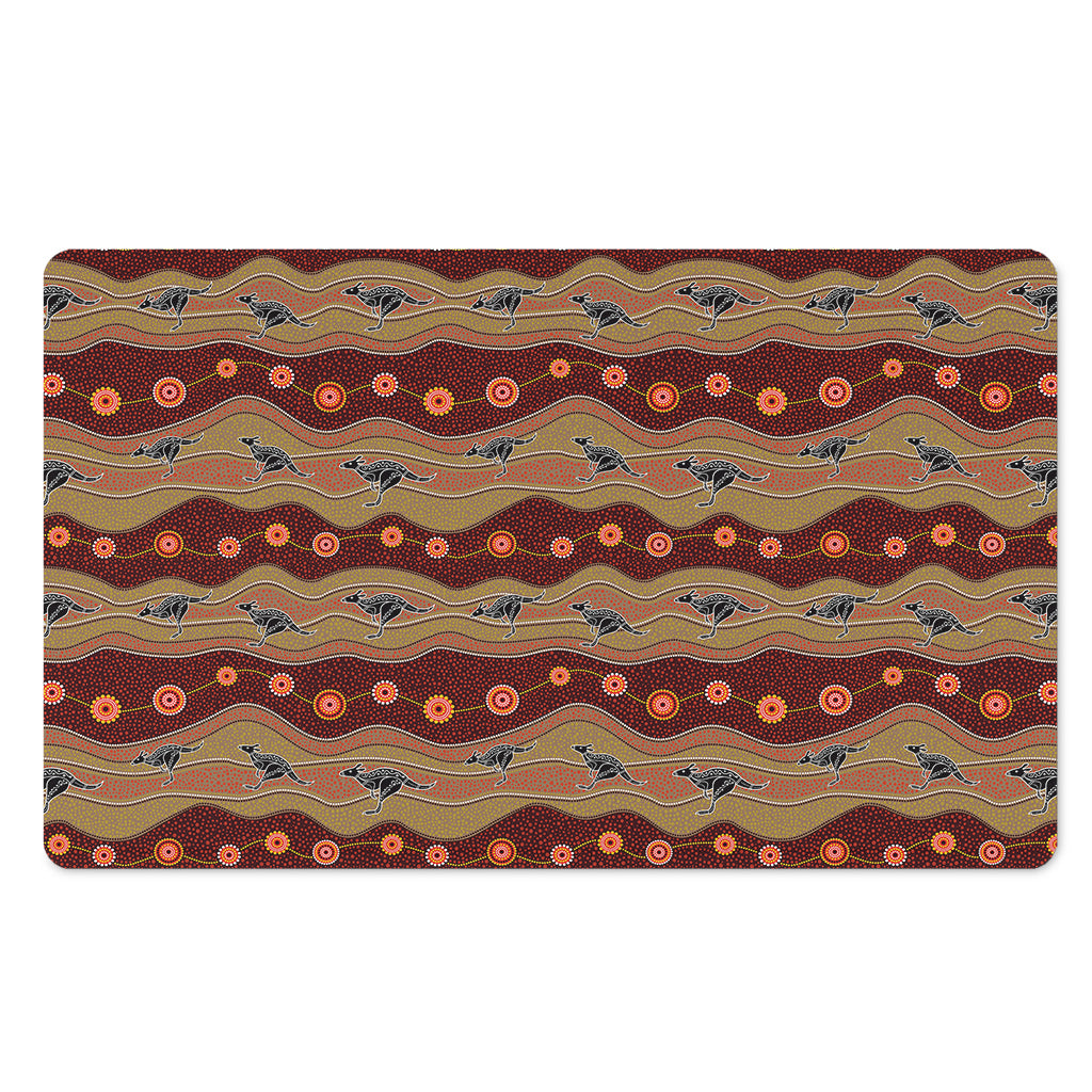 Australian Aboriginal Kangaroo Print Polyester Doormat