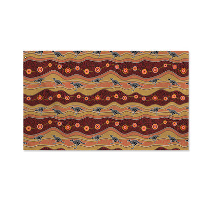 Australian Aboriginal Kangaroo Print Polyester Flag