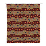 Australian Aboriginal Kangaroo Print Polyester Shower Curtain