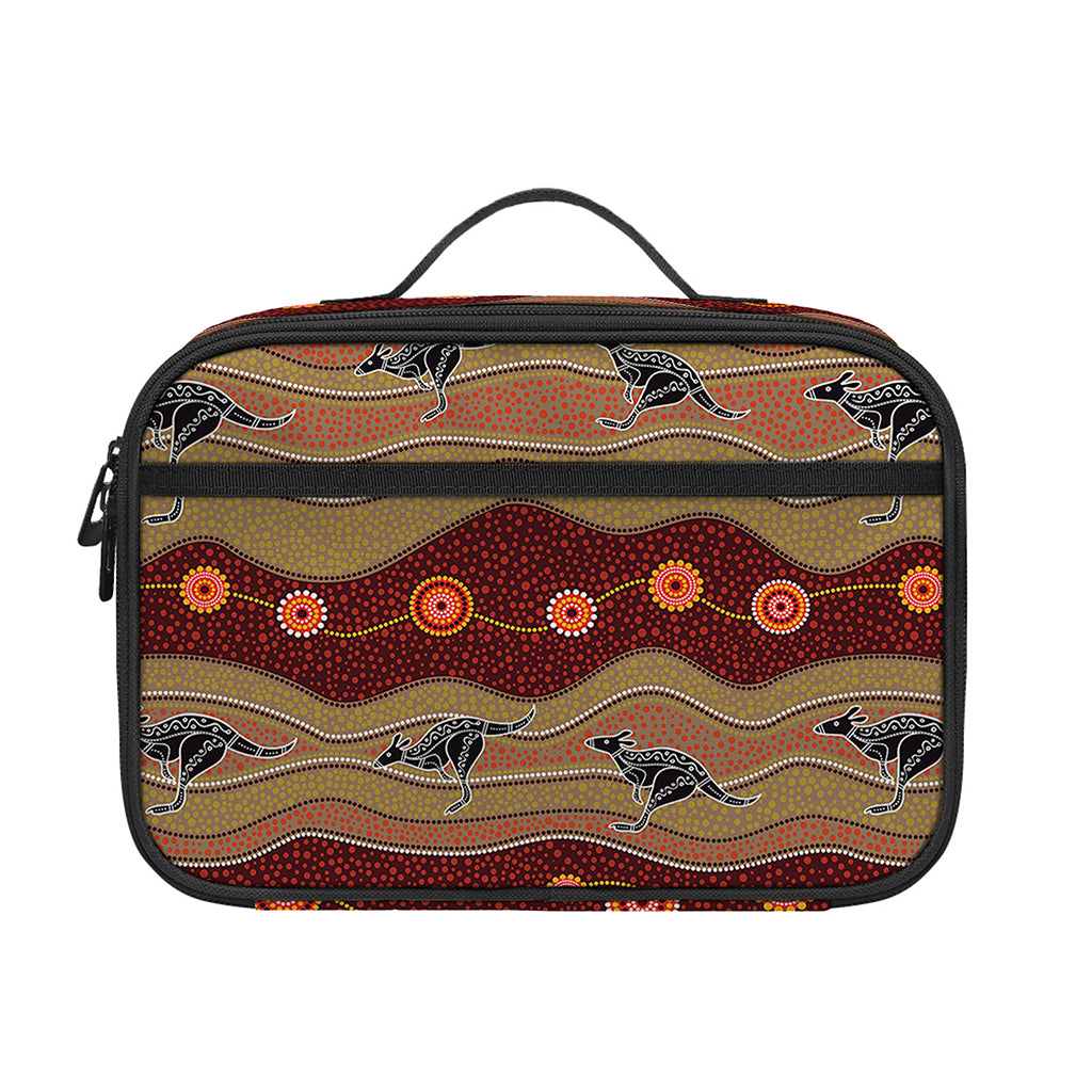 Australian Aboriginal Kangaroo Print Portable Lunch Bag