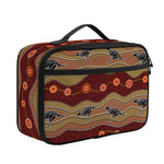 Australian Aboriginal Kangaroo Print Portable Lunch Bag