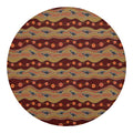 Australian Aboriginal Kangaroo Print Round Blanket