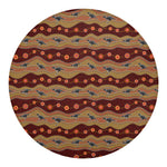 Australian Aboriginal Kangaroo Print Round Blanket