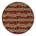 Australian Aboriginal Kangaroo Print Round Floor Mat