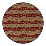 Australian Aboriginal Kangaroo Print Round Floor Mat