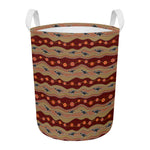 Australian Aboriginal Kangaroo Print Round Laundry Basket