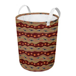 Australian Aboriginal Kangaroo Print Round Laundry Basket